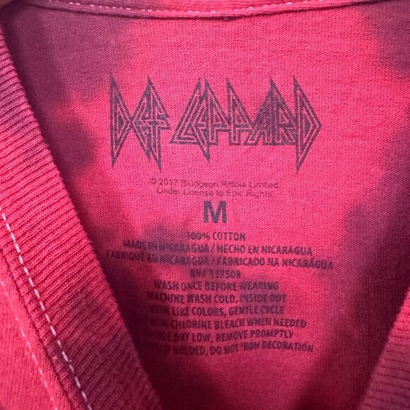 Def Leppard Pyromania 83 US Tour Band Long Sleeve Tie Dye M - Picture 4 of 4